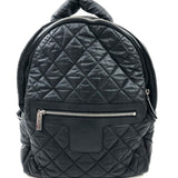 Black Quilted Nylon Coco Cocoon Backpack / CHANEL