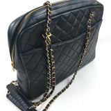 Black Quilted Timeless Lambskin Leather Tote Bag / CHANEL