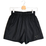 Black Re-nylon Fully Monogram Logo Shorts / PRADA - Size 36