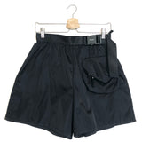 Black Re-Nylon Gabardine Shorts with  Belt and Bag-like Pocket / PRADA - Size 36