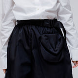 Black Re-Nylon Gabardine Shorts with  Belt and Bag-like Pocket / PRADA - Size 36