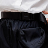 Black Re-Nylon Gabardine Shorts with  Belt and Bag-like Pocket / PRADA - Size 36