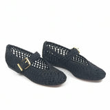 Black REEF Braided Raffia Mary Jane Flats / ZIMMERMANN - Size 38