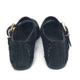 Black REEF Braided Raffia Mary Jane Flats / ZIMMERMANN - Size 38