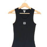 Black Ribbed Logo Tank Top / LOEWE - Size XS