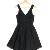 Black RINGO Wave Lace and Flare Dress / MAJE - Size 1
