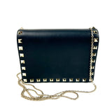 Black ROCKSTUD Mini Chain Crossbody Bag / VALENTINO
