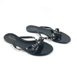 Black Rockstud Rubber Thong Flats / VALENTINO - Size 40