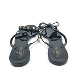 Black Rockstud Rubber Thong Flats / VALENTINO - Size 40
