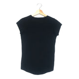 Black Round Neck Tee with Gold Logo / ZADIG & VOLTAIRE - Size XS