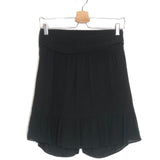Black Ruched Front-zip Mini Skirt / SANDRO - Size 2