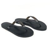 Black SAIONARA Jelly PVC Flip Flops / ANCIENT GREEK SANDALS - Size 38