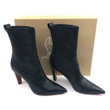 Black SANTIGAG 85 Leather Heel Ankle Boots / CHRISTIAN LOUBOUTIN - Size 40.5