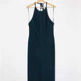 Black Sateen Halter-neck Dress / JAMES PERSE - Size 1