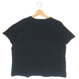 Black Short Sleeves Boxy Crop Tee / THE GREAT. - Size 0