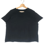 Black Short Sleeves Boxy Crop Tee / THE GREAT. - Size 0