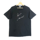 Black Signature Crew-neck Tee / SAINT LAURENT