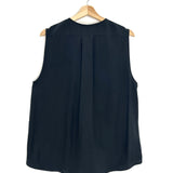 Black Silk Draped Sleeveless Blouse / RAG & BONE - Size L