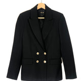 Black Slim-fit Wool blend Tailored Blazer Jacket / MAJE - Size 34