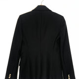 Black Slim-fit Wool blend Tailored Blazer Jacket / MAJE - Size 34