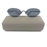 Black Smoke CLEO Rimless Oval Sunglasses / VEHLA