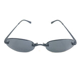 Black Smoke CLEO Rimless Oval Sunglasses / VEHLA