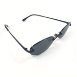 Black Smoke CLEO Rimless Oval Sunglasses / VEHLA
