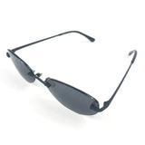 Black Smoke CLEO Rimless Oval Sunglasses / VEHLA