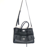 Black Smooth Calfskin Small Bel Air Carryall Bag / BALENCIAGA