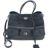 Black Smooth Calfskin Small Bel Air Carryall Bag / BALENCIAGA