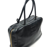 Black Smooth Leather Beau Large Top Handle Bag / MIU MIU