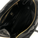 Black Smooth Leather Beau Large Top Handle Bag / MIU MIU
