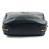 Black Smooth Leather Beau Large Top Handle Bag / MIU MIU