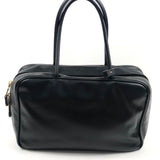 Black Smooth Leather Beau Large Top Handle Bag / MIU MIU