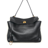 Black Smooth Leather RODEO Medium Handbag / BALENCIAGA