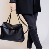 Black Smooth Leather RODEO Medium Handbag / BALENCIAGA