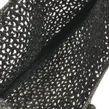 Black SPIAGGIA Large Flat Woven Raffia Round Basket Bag / JACQUEMUS