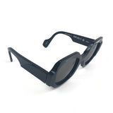 Black SPIRIT Acetate Hexagonal Sunglasses / ANNE & VALENTIN