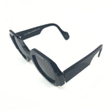 Black SPIRIT Acetate Hexagonal Sunglasses / ANNE & VALENTIN
