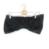 Black Strapless Cropped Bow Tube Bandeau Top / BAMBAH - Size 36