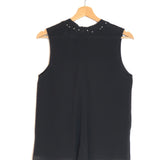 Black Strass Embellished Sleeveless Top / FORTE_FORTE - Size 1