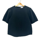 Black Structured Crewneck Short Sleeves Top / SIR THE LABEL - Size 0