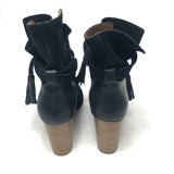 Black Suede Block Heel Ankle Boots / BA&SH - Size 37