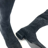 Black Suede High Knee Boots / SAINT LAURENT - Size 36.5