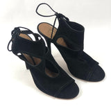 Black Suede Sexy Thing Booties / AQUAZZURA - Size 37.5