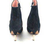 Black Suede Short Ankle Boots / ROCHAS - Size 38.5