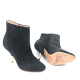 Black Suede Short Ankle Boots / ROCHAS - Size 38.5