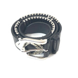 Black TEHORA Embellished Leather Buckle Belt / ISABEL MARANT - Size 80cm