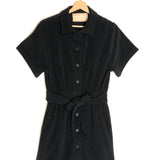 Black Terry Toweling Dress / ARAMINTA JAMES - Size 8