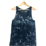 Black Tie Dye Long Silk Tank Top / RAQUEL ALLEGRA - Size 0